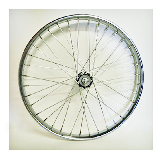 Wheel Front 20 X 2.125 K/O Hub Steel Chrome Worksman rim for Low Gravity Bike (LGB)